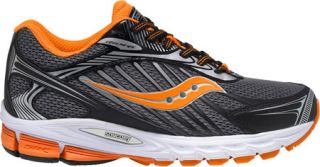 Boys Saucony Ride 6   Grey/Orange/Black Running Shoes