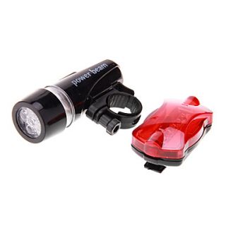 Cycling Waterproof 5 LED Bike Bicycle Head Rear Light 6 Modes for Night Safety