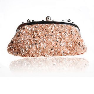 Kaunis WomenS Fashion Diamond Beaded Evening Bag(Champagne)
