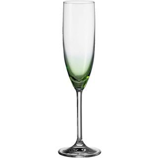 Leonardo Daily Colours Set of 6 Champagne Flutes, Green