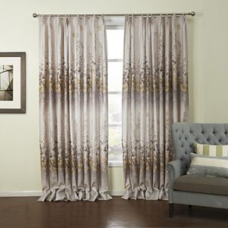 (Two Panels) Graceful Country Flower Clusters Energy Saving Curtain