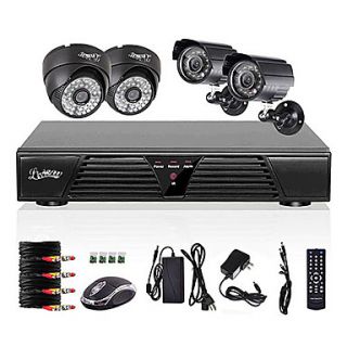 Liview 4CH CCTV Full D1 DVR Motion Detection 600TVL Outdoor Indoor Night Vision Camera System