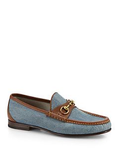 Gucci Denim 1953 Horsebit Loafers   Blue