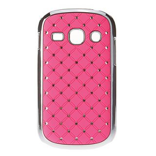 Rhinestone Inlaid Silver Plating Pattern Hard Back Case Cover for Samsung Galaxy Fame S6810