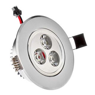 3W 3xHigh Power 285LM 6200K Cool White Light LED Recessed Down Light   Silver Cover (85 265V)