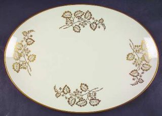 Lenox China Celeste 17 Oval Serving Platter, Fine China Dinnerware   Gold Leave