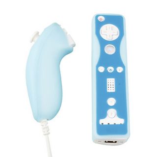 Protective Silicone Case/Skin for Nintendo Wii/Wii U Remote and Nunchuk/Blue (BCM033)