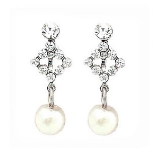 Gorgeous Alloy With Rhinestone Pearl Womens Earrings