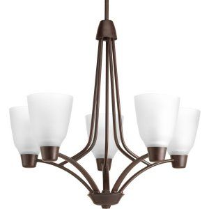 Progress Lighting PRO P4172 20WB Asset 5 Light Chandelier with Bulb with Etched
