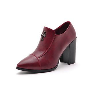 MLKL Casual Harem Pointed Thick With High Heels(Red)