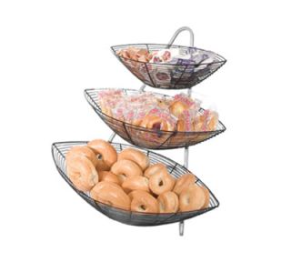 Cal Mil 23 Wire Basket Display   3 tier, Strata Style, Black