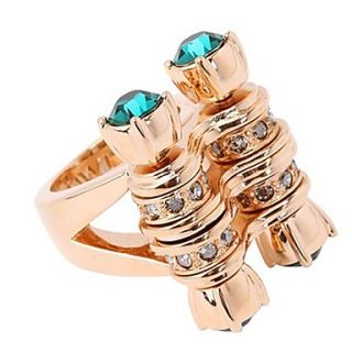Shining Fashion Alloy Jewels Inlaid Ring (Screen Color)