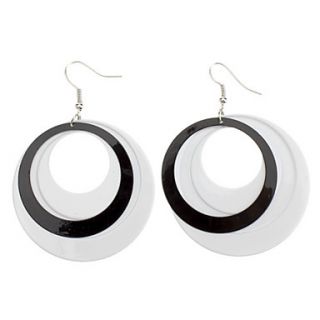 Black And White Water Alloy Earrings