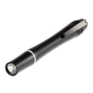 Pen shaped Single Mode LED Flashlight (2xAAA, Black)