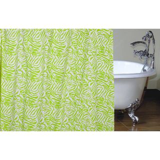 Green Zebra Shower Curtain