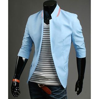 Aowofs Foreign Trade Quality Goods New Style Mens Single row Fashion Business Suit(Light Blue)