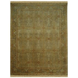 Hand knotted Oriental Sand Wool Rug (53 X 77)