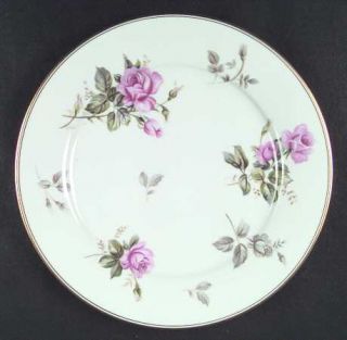 Noritake Rosa Dinner Plate, Fine China Dinnerware   Pink Roses & Buds, Taupe Lea