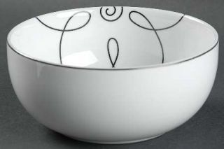 Crate & Barrel China Daisy Doodle Coupe Cereal Bowl, Fine China Dinnerware   Jud
