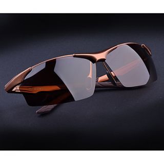 Aulong Mens Polarized Light Metal Coffee 97 Sunglasses