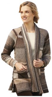 Space dyed Open Cardigan Sweater / Space dyed Open Cardigan
