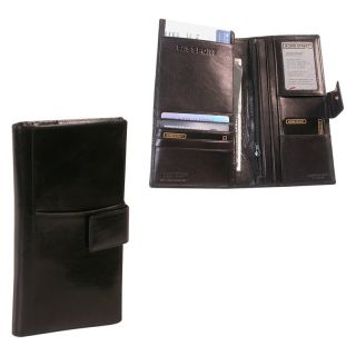 Bond Street Ltd Tuscany Leather Passport and Airline Case with Tab Closure  