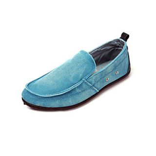 Denim Mens Flat Heel Comfort Loafers Shoes