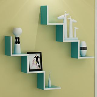 Postmodern Classic Minimalism Solid W Shaped Wall Mounted Storage Shelf