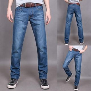 Korean Style Mens Casual Straight Jeans