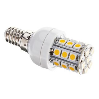 Dimmable E14 3W 27xSMD 5050 350LM 3000 3500K Warm White Light LED Corn Bulb(AC 220 240V)