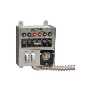 Reliance Loadside Generator Transfer Switch   20 Amp, 6 Circuit