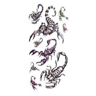 5 Pcs Scorpion Waterproof Temporary Tattoo(18.5cm9cm)