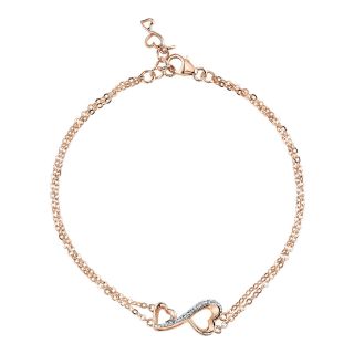 Love Grows 14K Rose Gold Over Sterling Silver Diamond Accent Bracelet, Womens