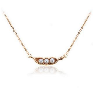 Fashion Pease Shaped Pearl Pendant Necklace