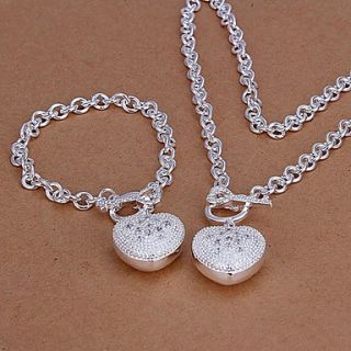 Oyami Cuprum Silvering Bracelet Necklace Suit LKNSPCS025