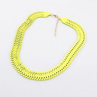 Shadela Fluorescence Color Yellow Fashion Necklace CX143 1