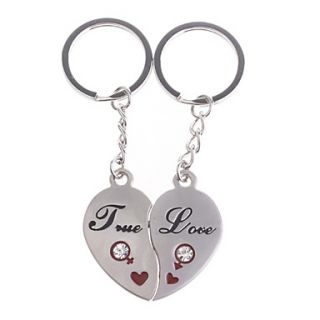 Stainless Lovers keychains (Hearts/ 2 Piece Set)