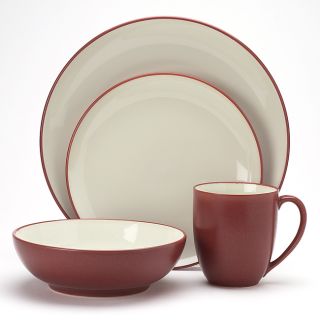 Noritake Colorware Raspberry Coupe 16 Piece Dinnerware Set