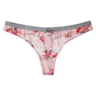 Xhilaration Juniors All Over Lace Thong   Pink S
