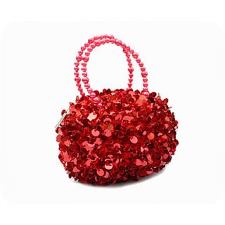ONDY NewCompact Hand Beaded Evening Bag (Red)