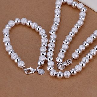 Oyami Cuprum Silvering Bracelet Necklace Suit LKNSPCS056