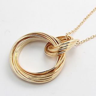 Shadela Metal Circle Gold Fashion Necklace CX149 1