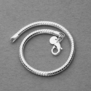 Beautiful Silver Plated 4mm Snake Chain Unisex Bracelet