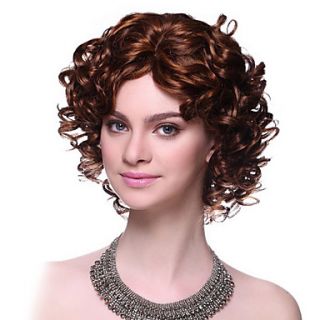 Capless Top Grade Synthetic Short Curly Blonde Hair Wigs