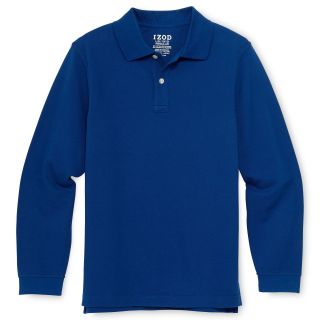 Izod Long Sleeve Polo Shirt   Boys 4 20 and Husky, Royal, Boys