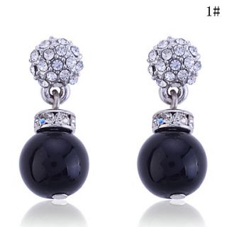 Lureme Fashion Crystal Pearl Earrings(Assorted Color)