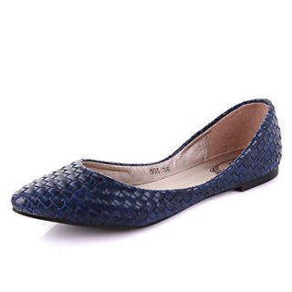 Womens Simple Weave Flat Shoes(Blue)