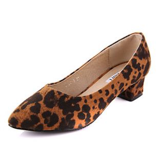 Womens Trend Leopard Low Heels(Screen Color)