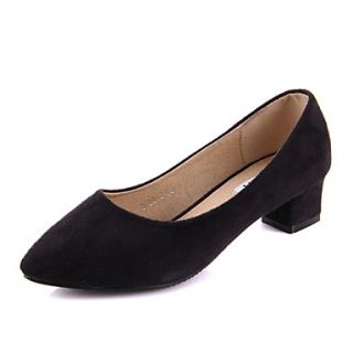 Womens Trend Solid Color Low Heels(Black)