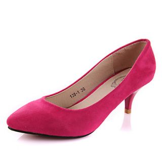 Womens Simple Solid Color High Heels(Fuchsia)